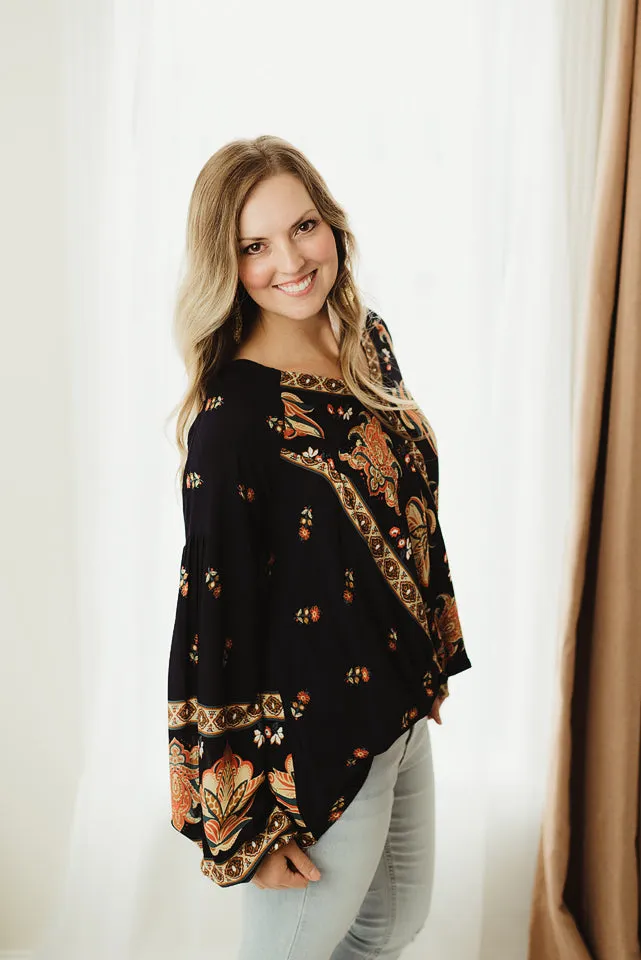 Tribal Surplice Top