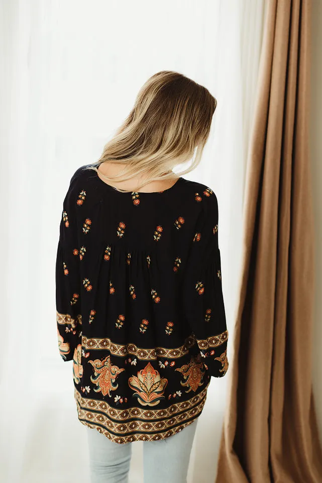 Tribal Surplice Top