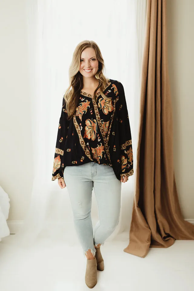 Tribal Surplice Top