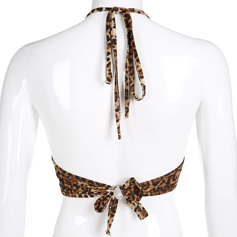 VenusFox Leopard Printed Sexy Crop Top