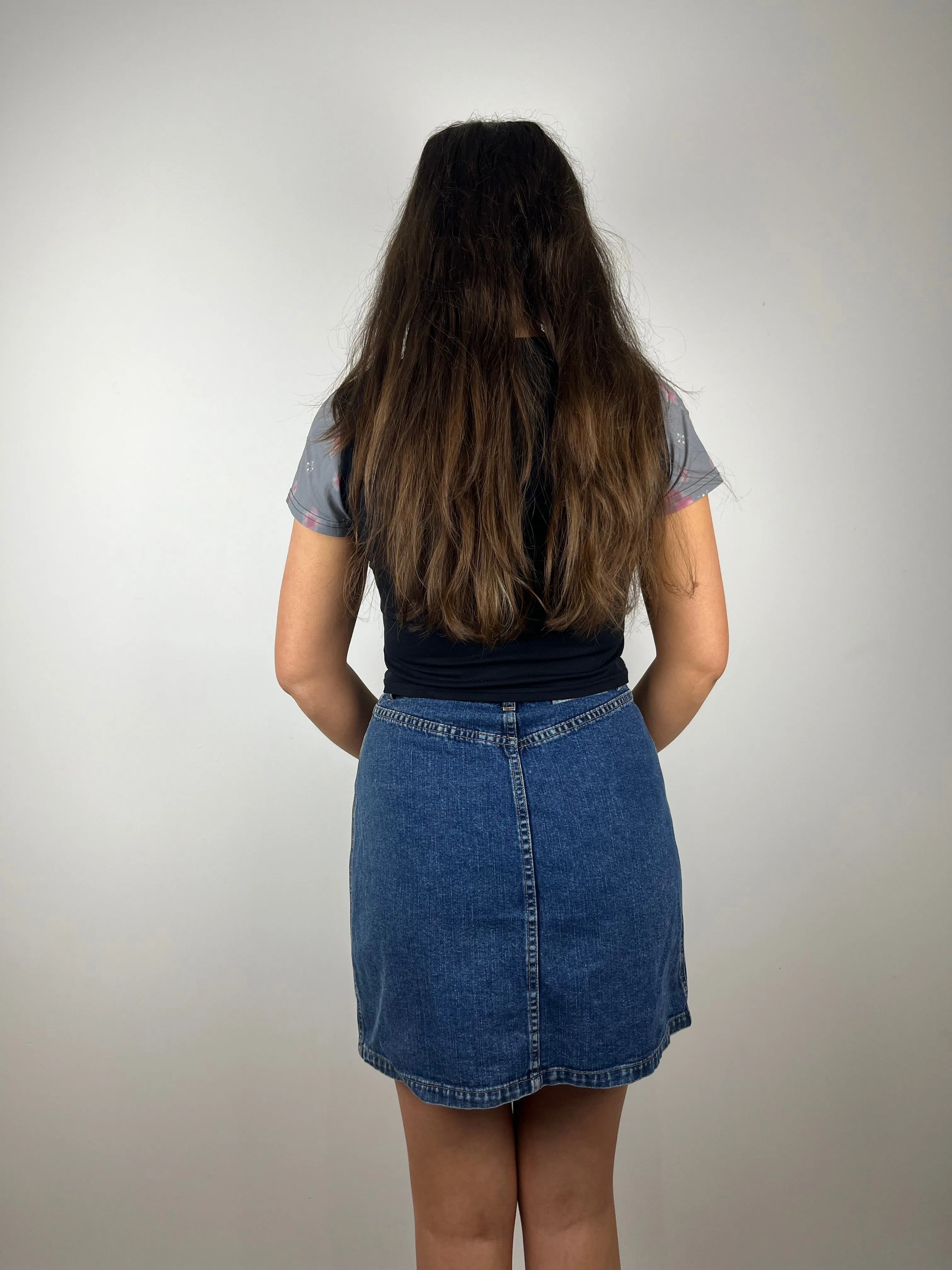 Vintage Y2K Button Up Denim Skirt