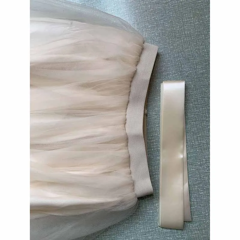 Women Full Length Elastic Pleated Maxi Chiffon Long Tutu Skirt