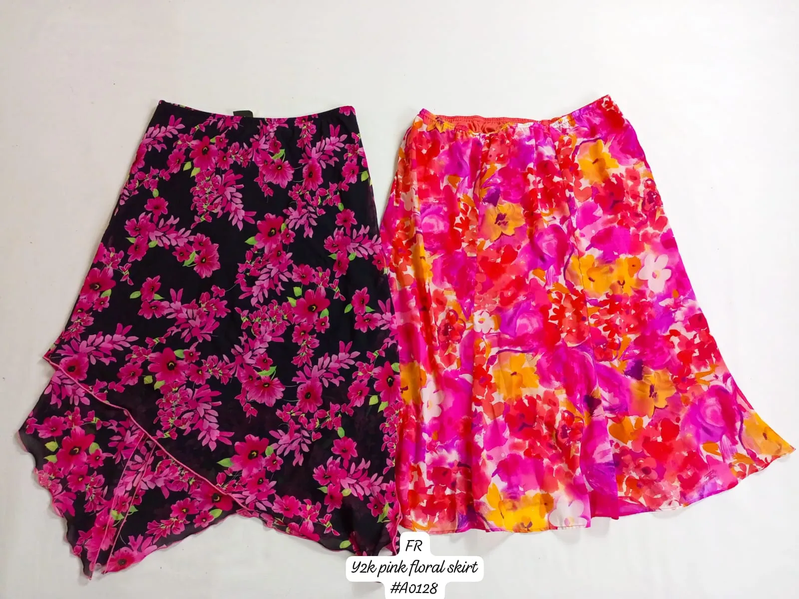 Y2K Pink Floral Skirts